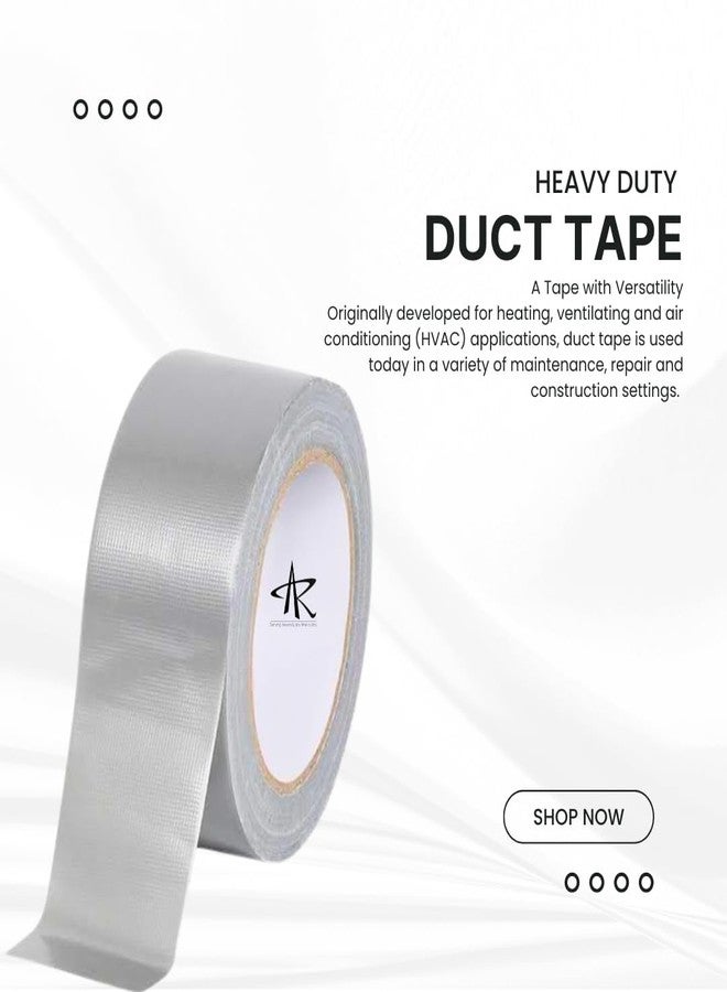 AR TAPES & PLASTICS AR Duct Tape, Strong Adhesive, Multi-Purpose Silver, Flexible, No Residue, All Weather, All purpose for Do-It-Yourself Repairs, Industrial, Professional Use. (24mm*50mtr) - Image 2